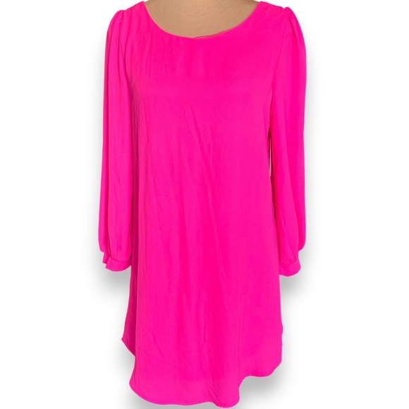 Necessary Clothing Dresses & Skirts - NECESSARY hot pink long sleeve dress size S NWT